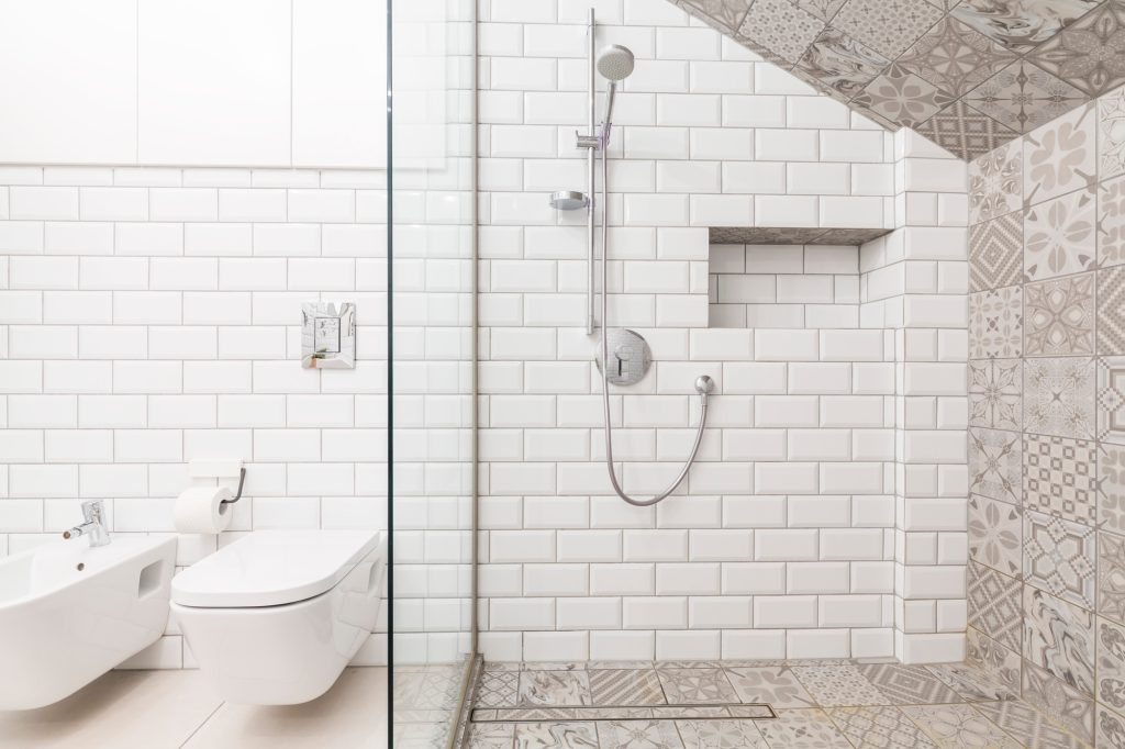 Luxury beige bathroom